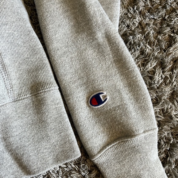S Champion Reverse Weave Hoodie - Grey - Picture 3 of 3